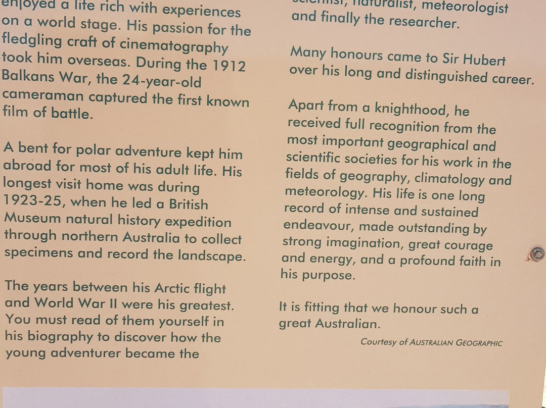 Sir Hubert Wilkins Homestead-Hallett必去景点