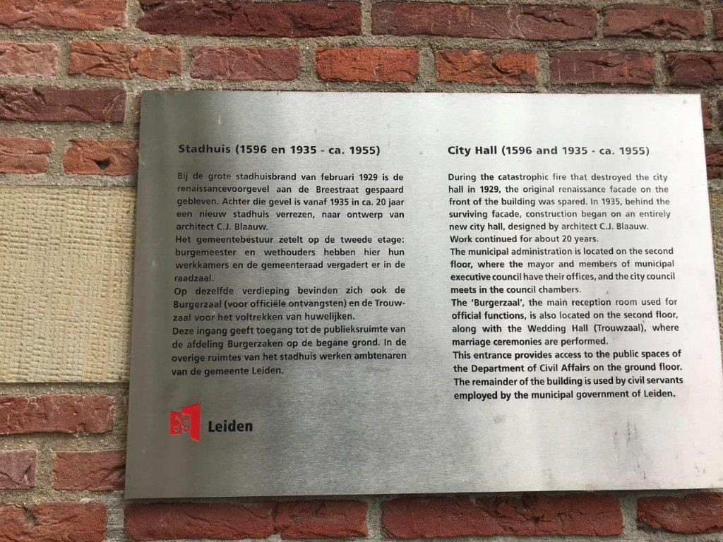 het Stadhuis van Leiden uit 1596景点图片