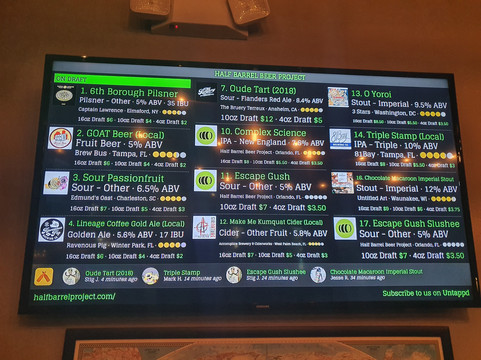 Half Barrel Beer Project-奥兰多必去景点