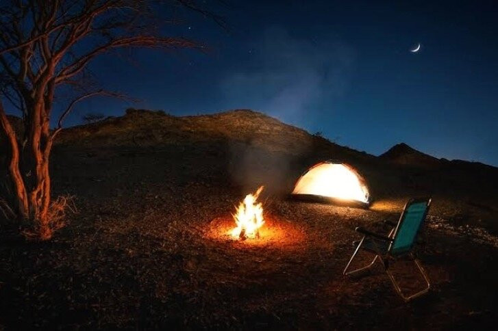 Camping in Desert