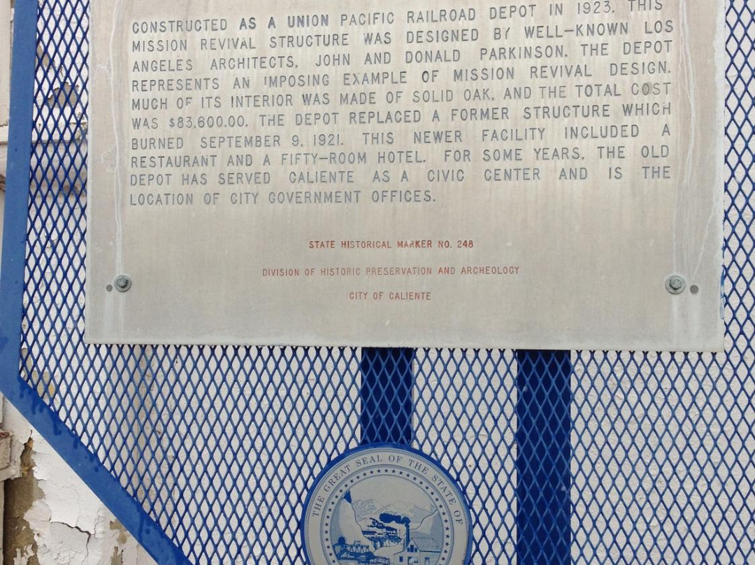 Caliente Railroad Depot-Caliente必去景点