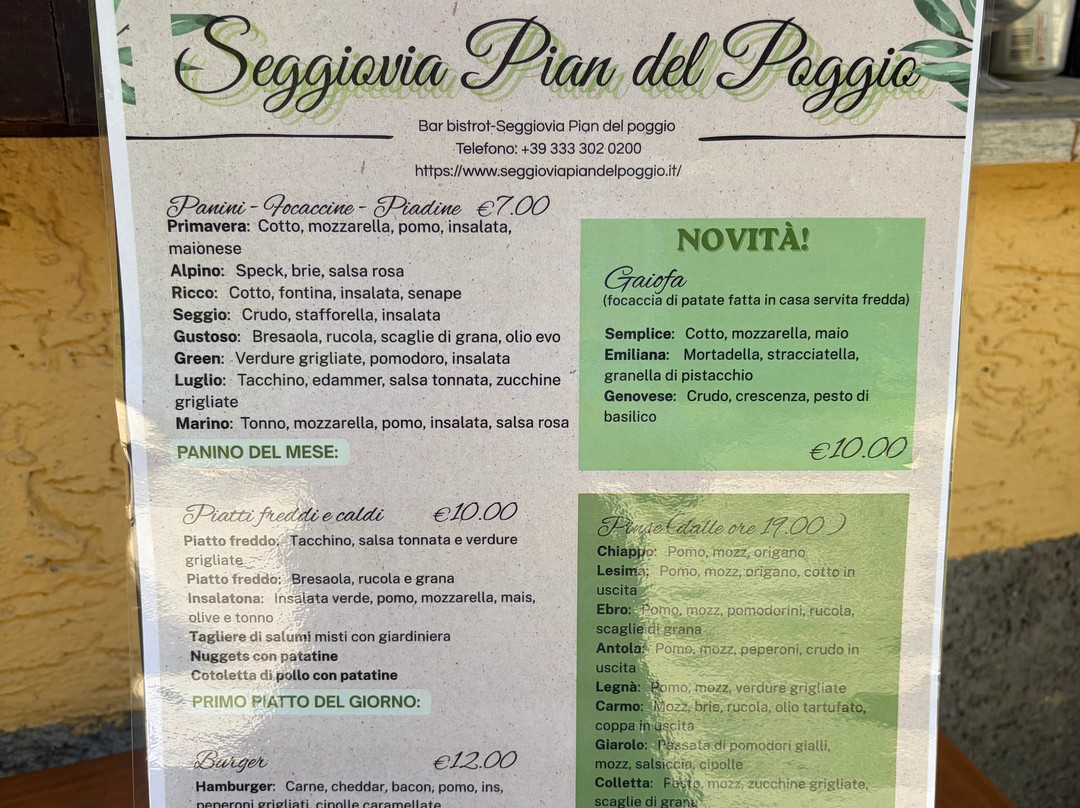 Seggiovia di Pian del Poggio-Santa Margherita di Staffora必去景点