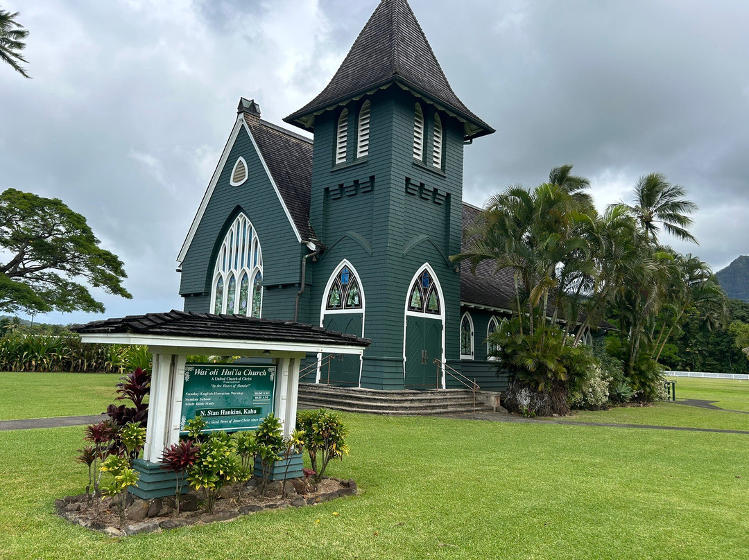 Wai'oli Hui'ia Church-哈纳雷伊必去景点