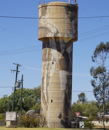 Cunnamulla Water Tower Art-Cunnamulla必去景点