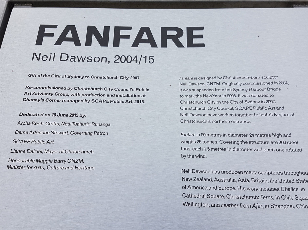 Fanfare - SCAPE Public Art-基督城必去景点