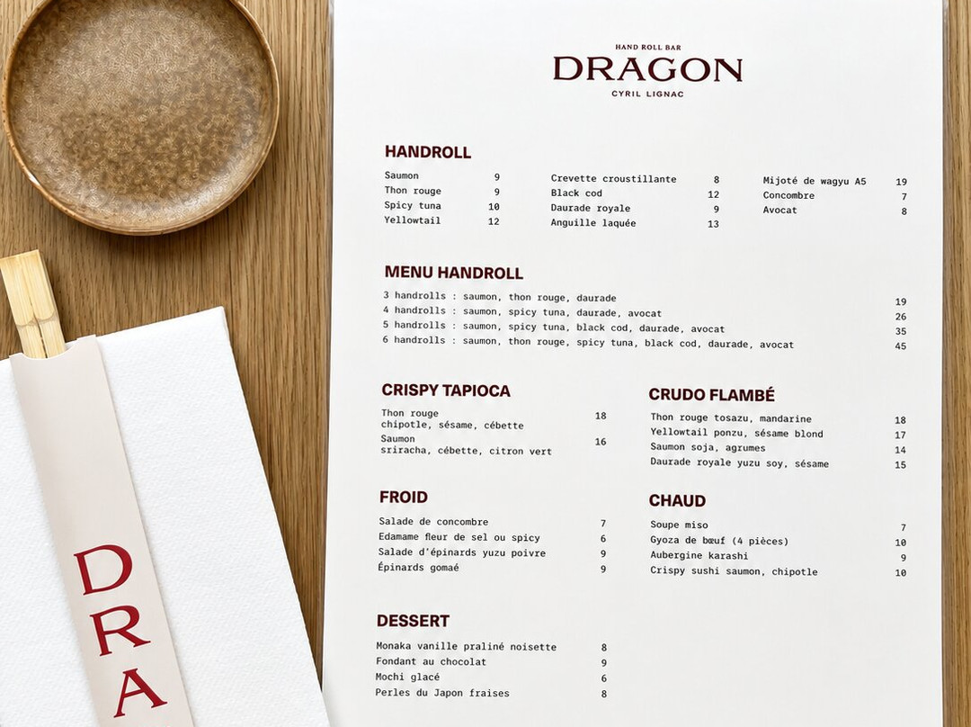 Dragon Hand Roll Bar - Cyril Lignac