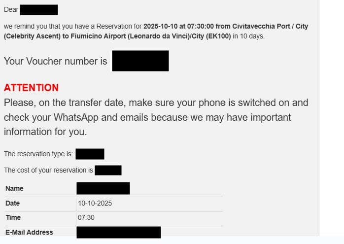 Shared Shuttle-奇维塔韦基亚必去景点