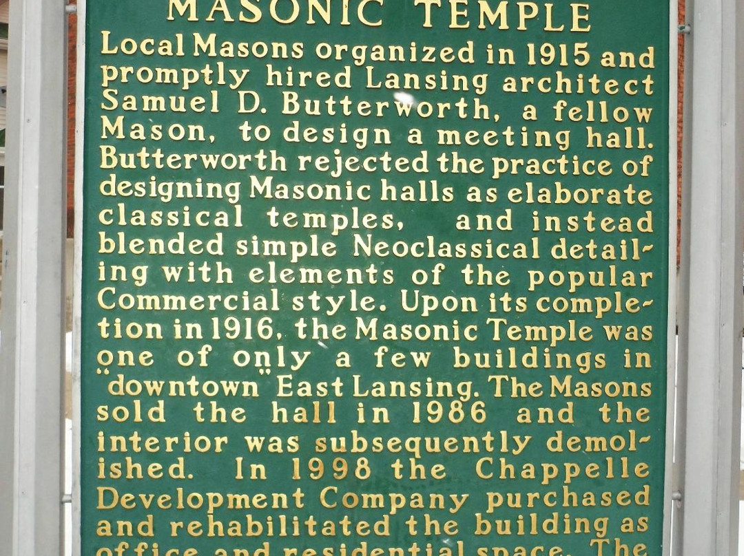 Masonic Temple Historical Marker景点图片