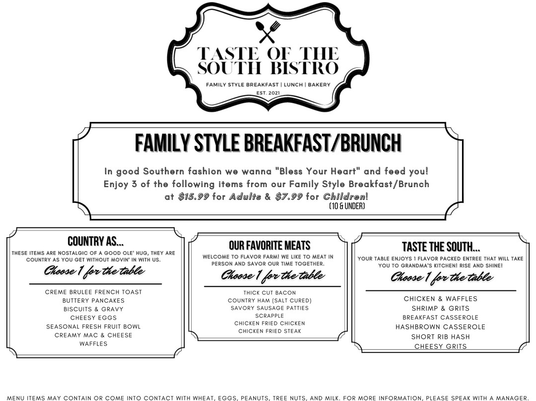 TASTE OF THE SOUTH BISTRO