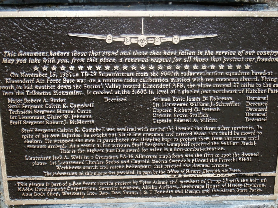 Alaskan War Veterans Memorial-塔尔基特纳必去景点