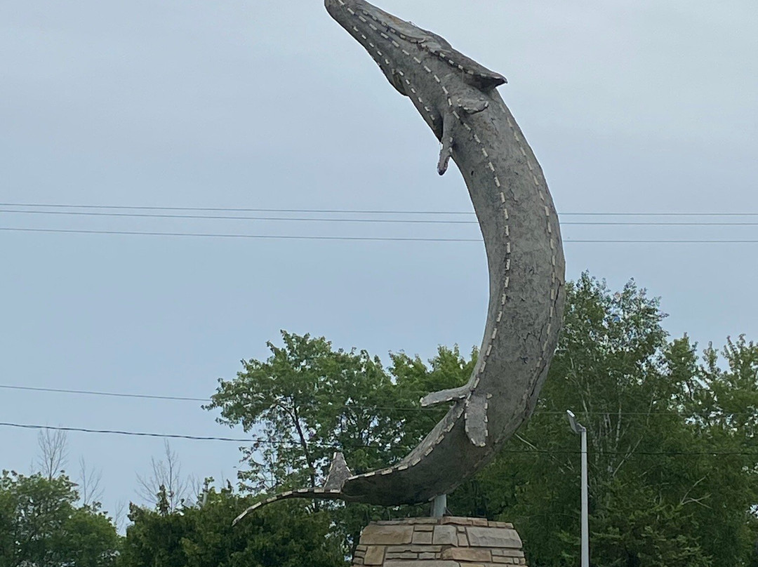 Leaping Muskie Fish Statue景点图片