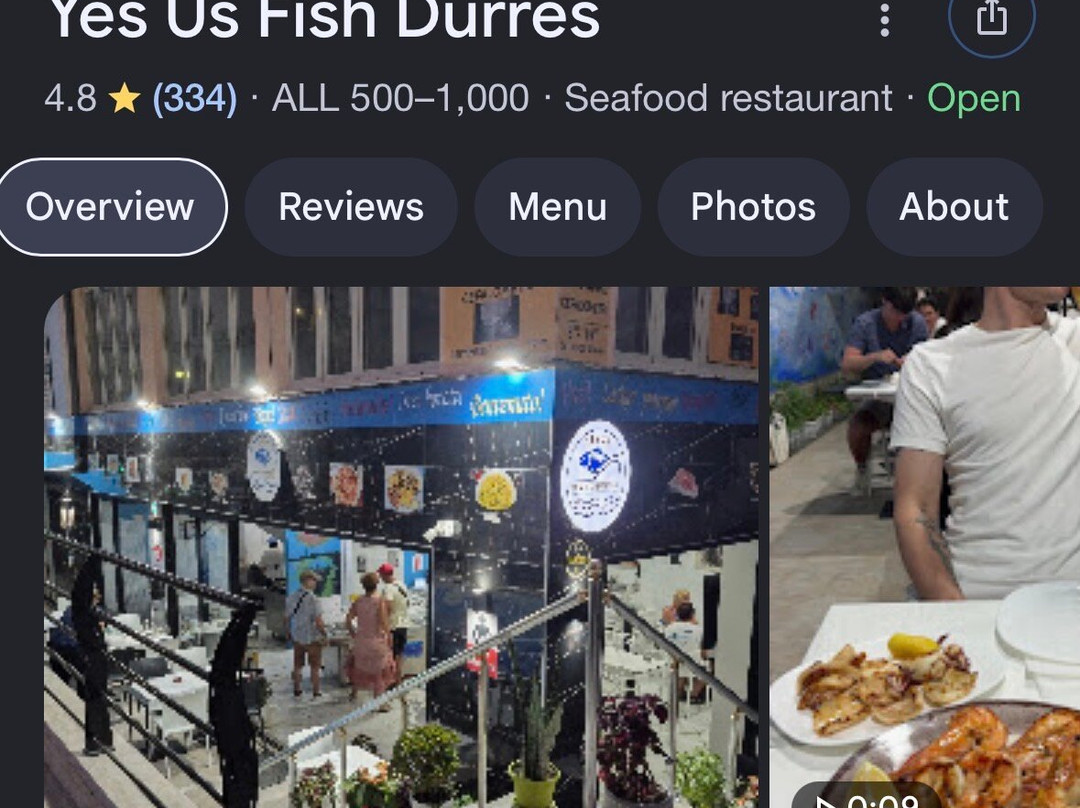 Yes Us See Food Restaurant Durres