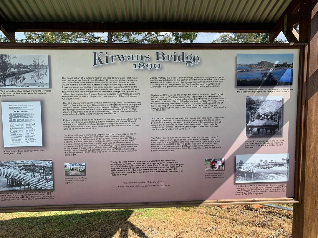 Kirwans Bridge-Nagambie必去景点