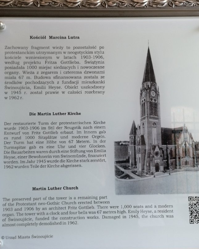 Wieza Koscioła Marcina Lutra-希维诺乌伊希切必去景点