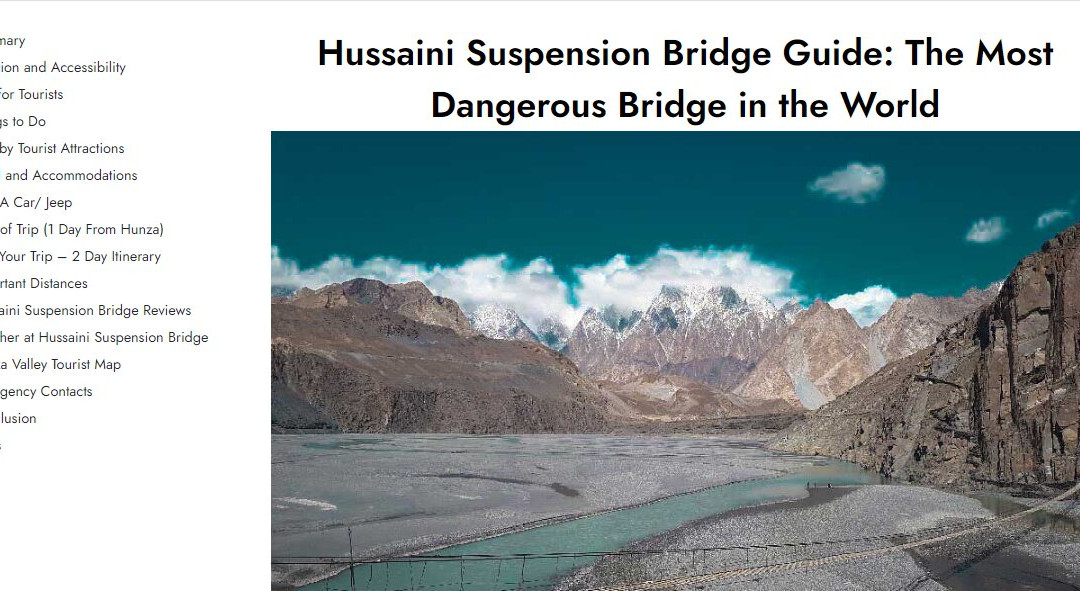 Hussaini Hanging Bridge-罕萨必去景点