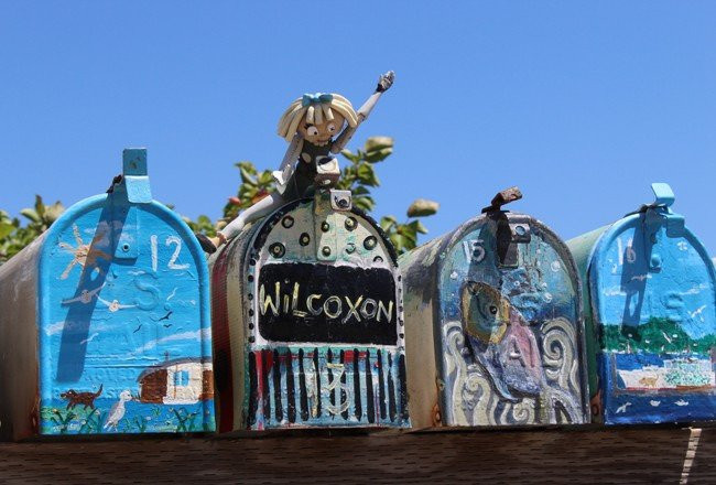 Napa St painted Mailboxes-索萨利托必去景点