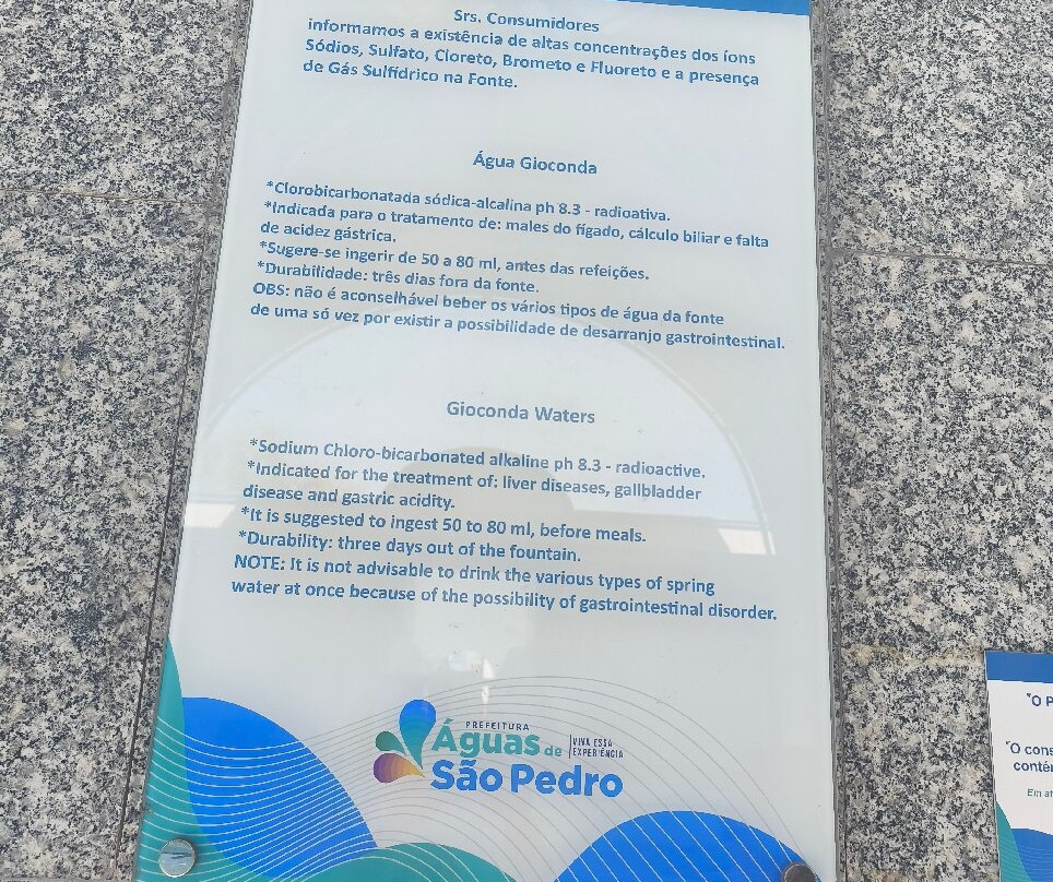 Fontanário Municipal-Aguas de Sao Pedro必去景点