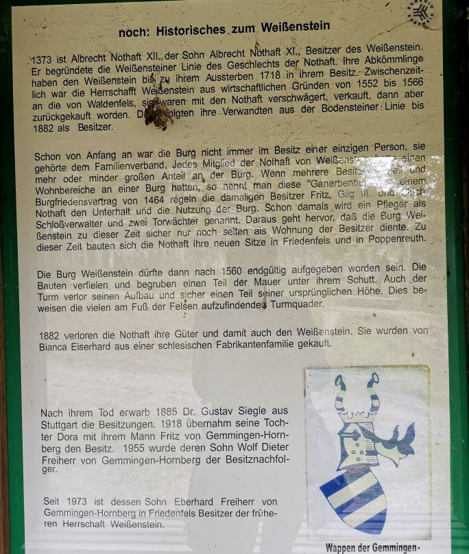 Ruine Weissenstein-Waldershof必去景点