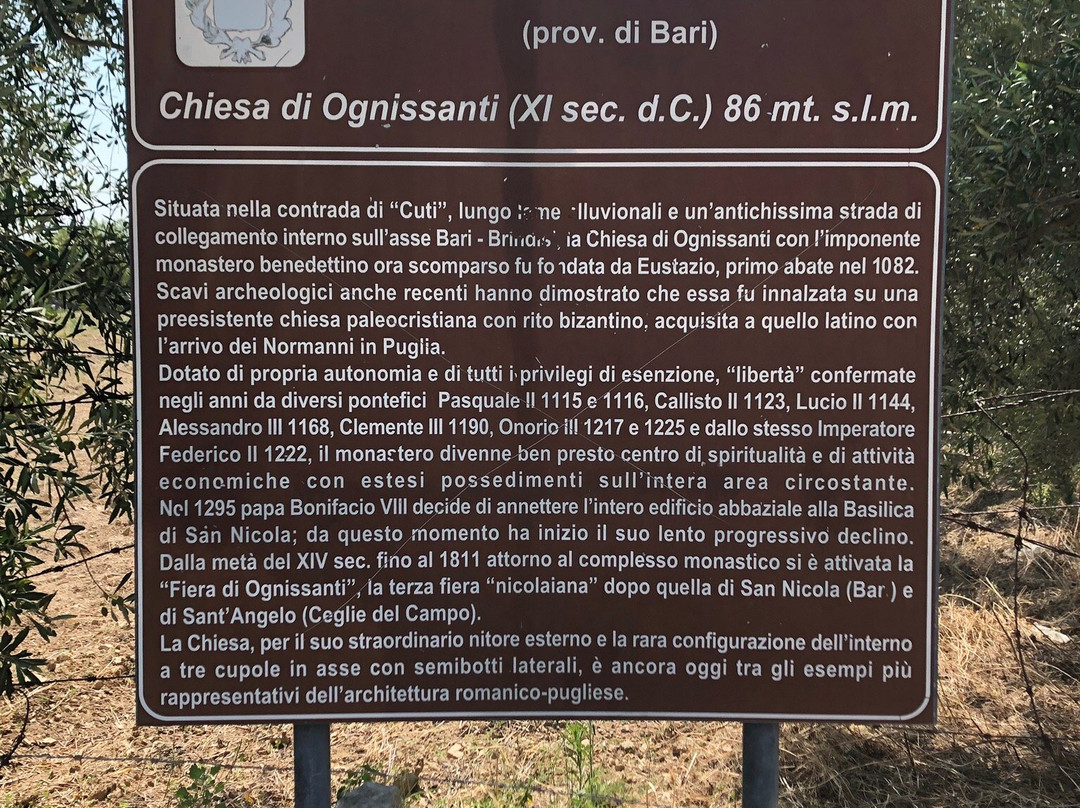 Chiesa di Ognissanti di Cuti-Valenzano必去景点