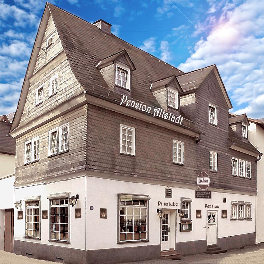 Altstadt Pension Herborn-浴室