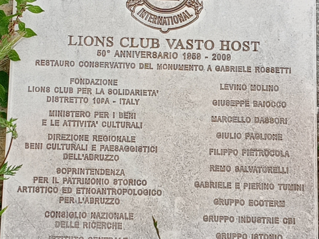 Monumento a Gabriele Rossetti-瓦斯托必去景点