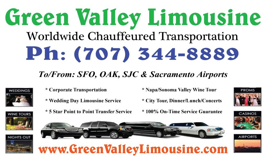 Green Valley Limousine-费尔菲尔德必去景点