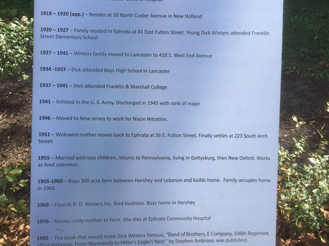 Winters Leadership Memorial at Veterans' Plaza-Ephrata必去景点