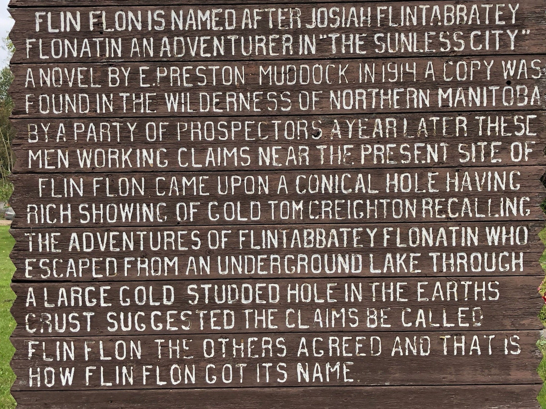 Flintabbaty Flonatin Statue-Flin Flon必去景点