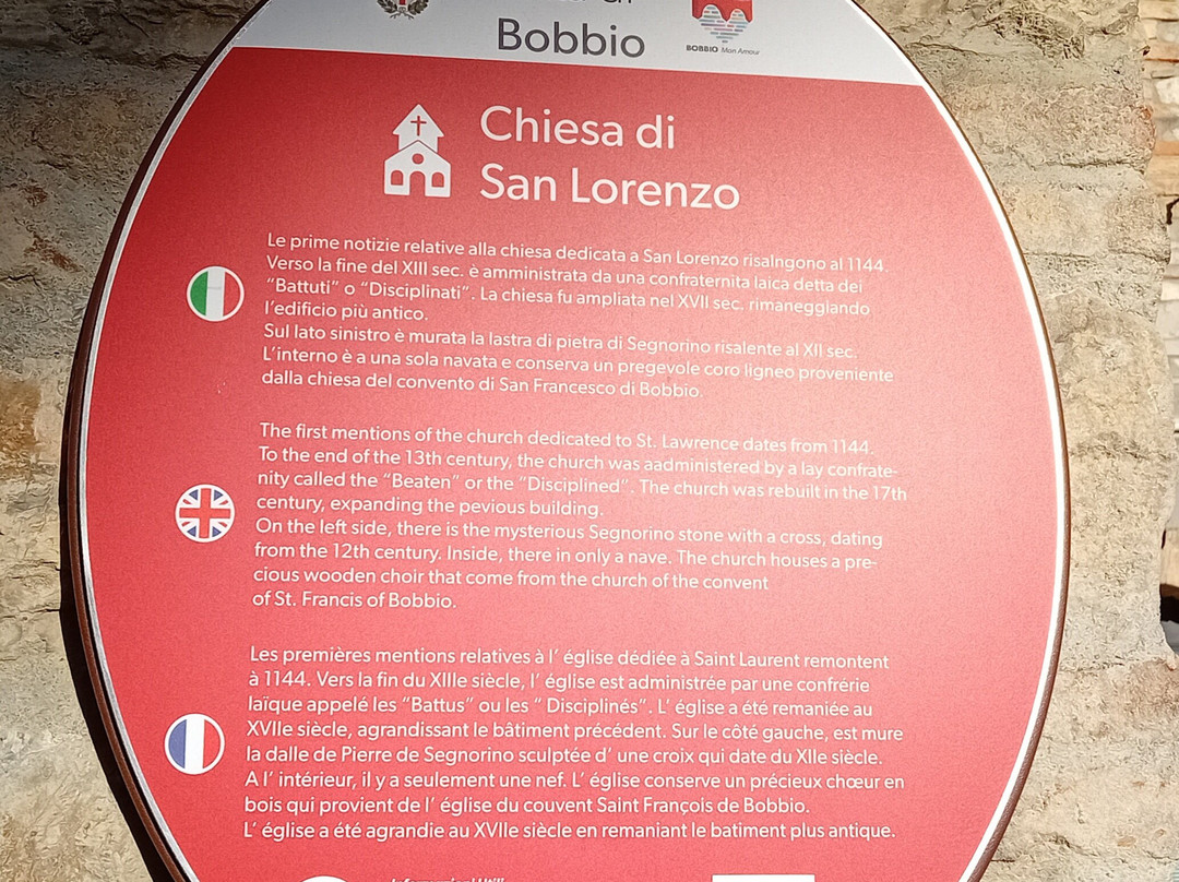 Chiesa di San Lorenzo-Bobbio必去景点