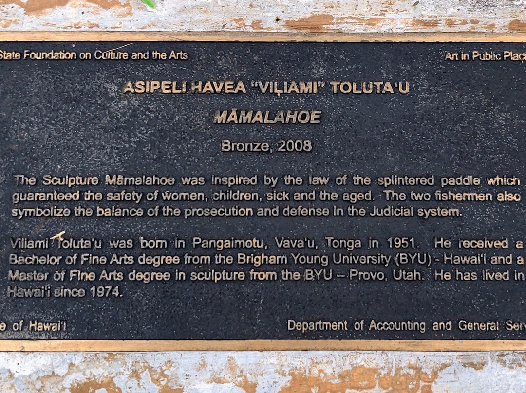 Mamalahoe Statue-卡内奥赫必去景点