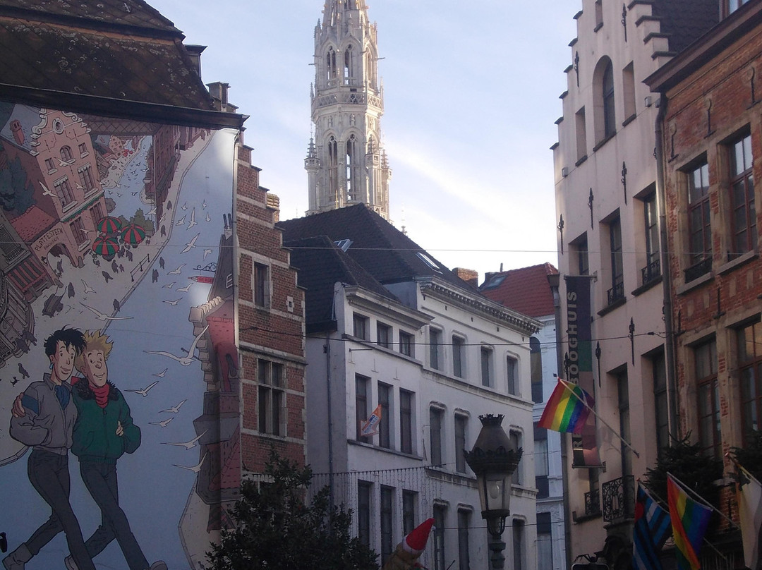 Tintin Mural Painting-布鲁塞尔必去景点
