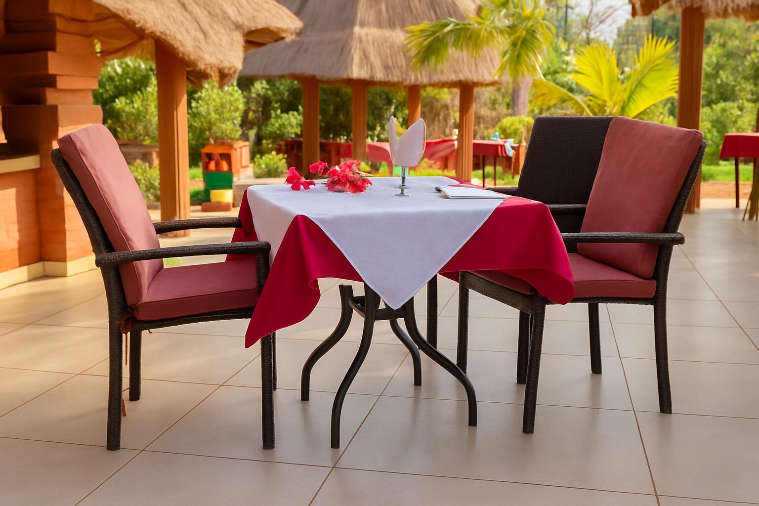 Hôtel Les Bougainvillées-餐饮