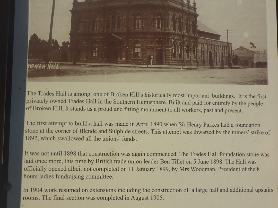 Broken Hill Trades Hall景点图片