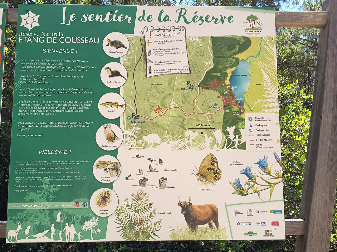 Réserve Naturelle De l'Etang De Cousseau-Lacanau-Ocean必去景点