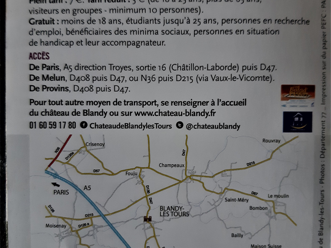 Château de Blandy-les-Tours景点图片