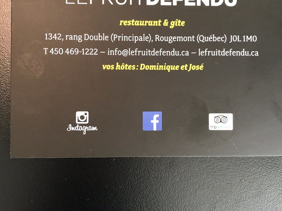 Le Fruit Defendu Restaurant Auberge主图