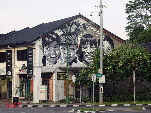 Hornbill Street Mural-古晋必去景点