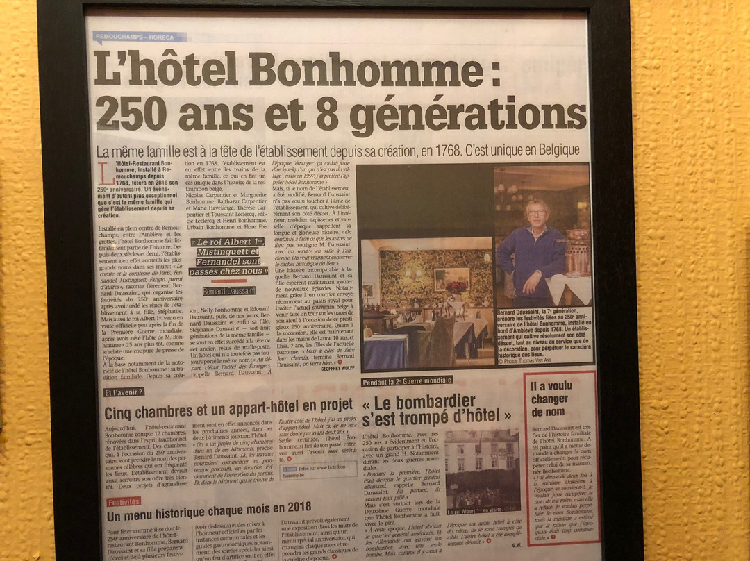 Royal Hotel-Restaurant Bonhomme主图