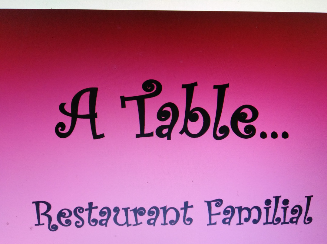 A table...