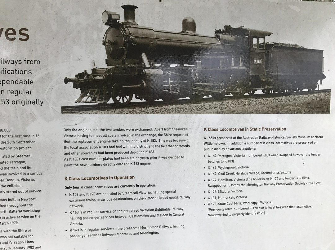 Yarragon Steam Locomotive景点图片