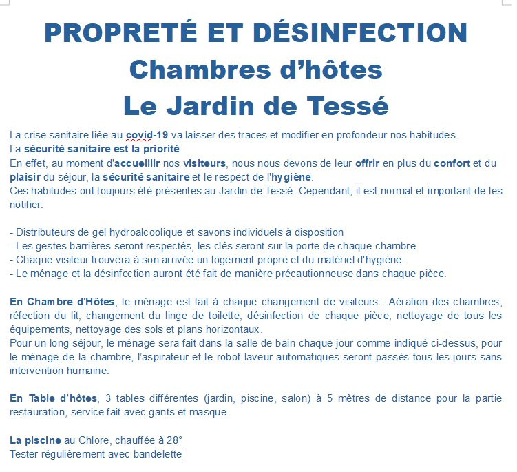 B&B Le Jardin de Tesse主图