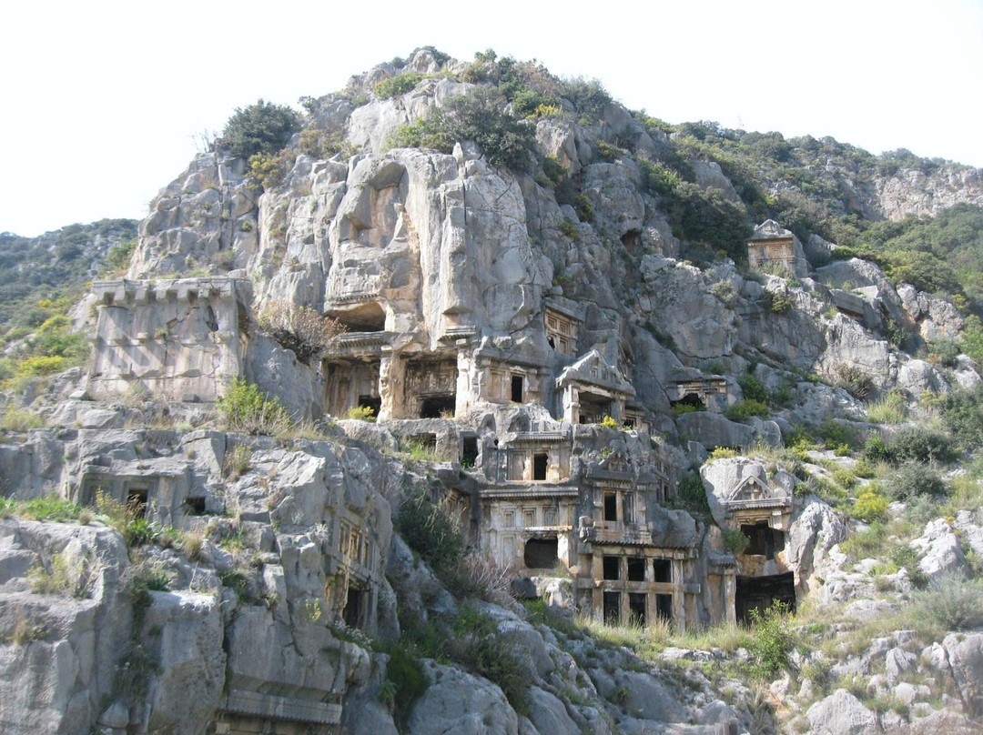 Rock tombs in Myra景点图片