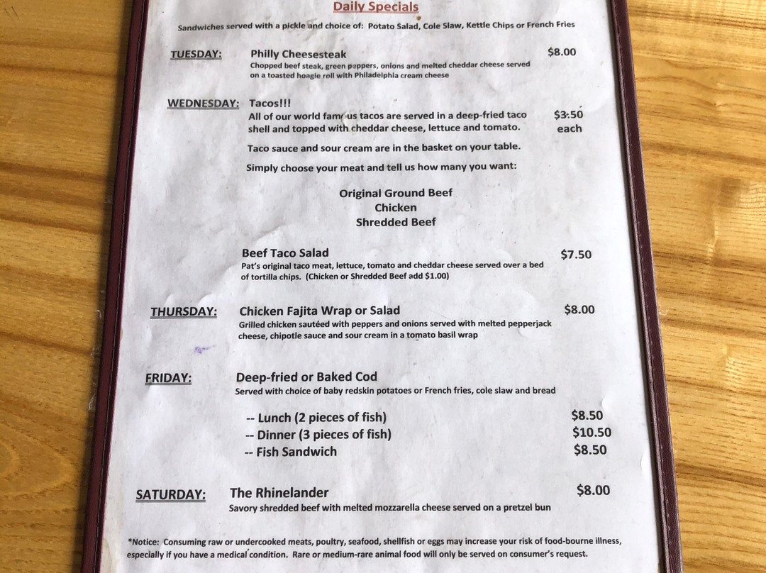 Pat's Tavern and Grill-Rhinelander必去景点