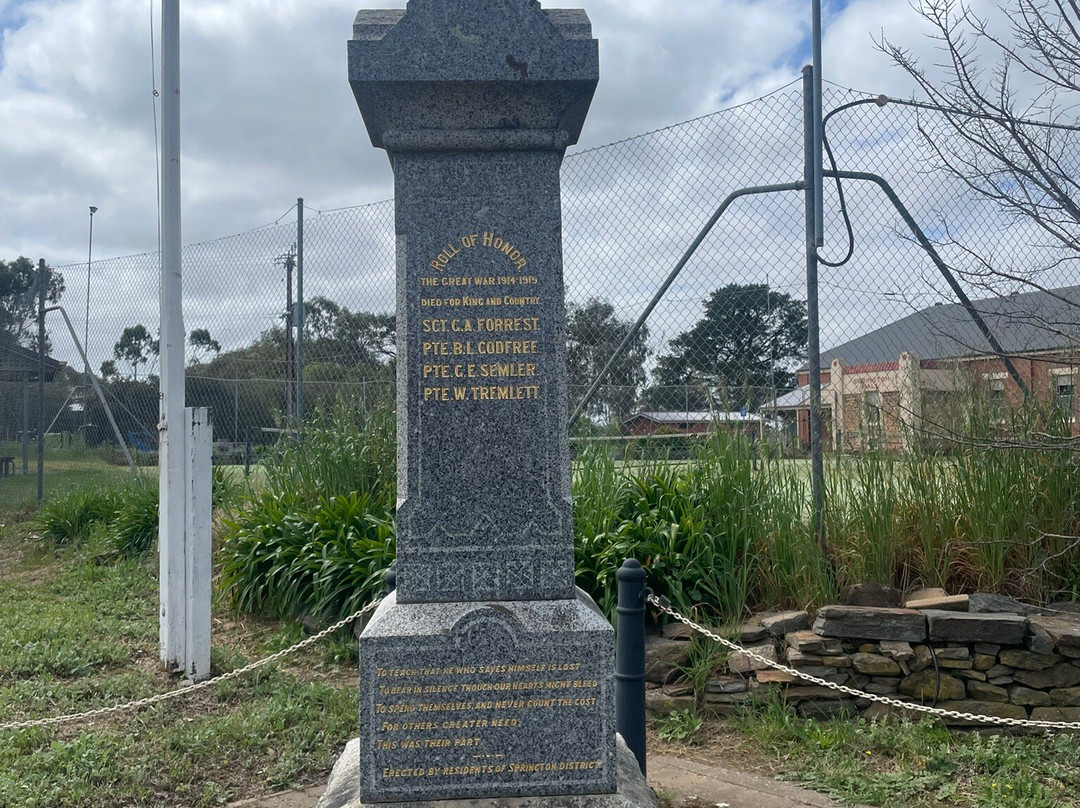 Springton War Memorial-Springton必去景点