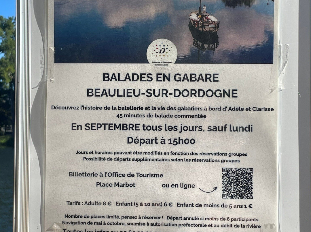 Gabare Adele et Clarisse-Beaulieu-sur-Dordogne必去景点