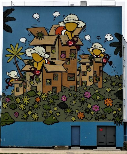 Fresque "Les Gouzous à la Grande Borne"-Grigny必去景点