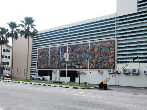 The Big Mural of Dewan Bahasa-斯里巴加湾必去景点