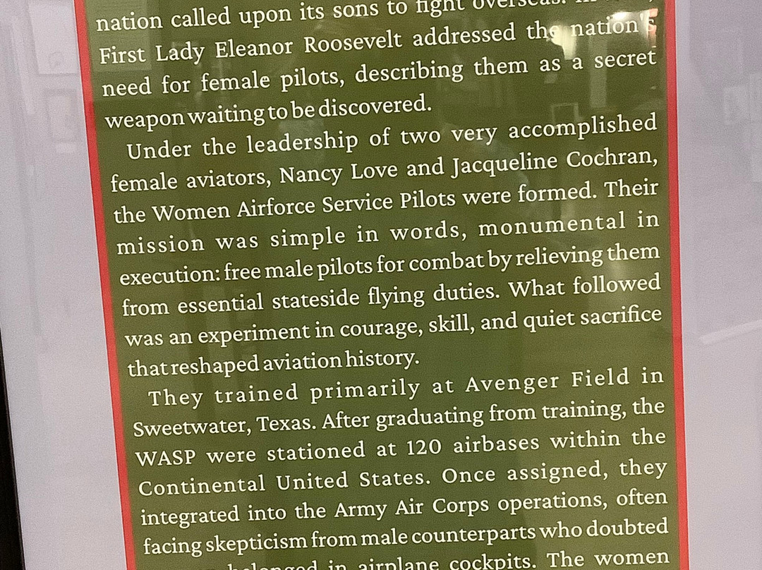 National WASP WWII Museum-Sweetwater必去景点