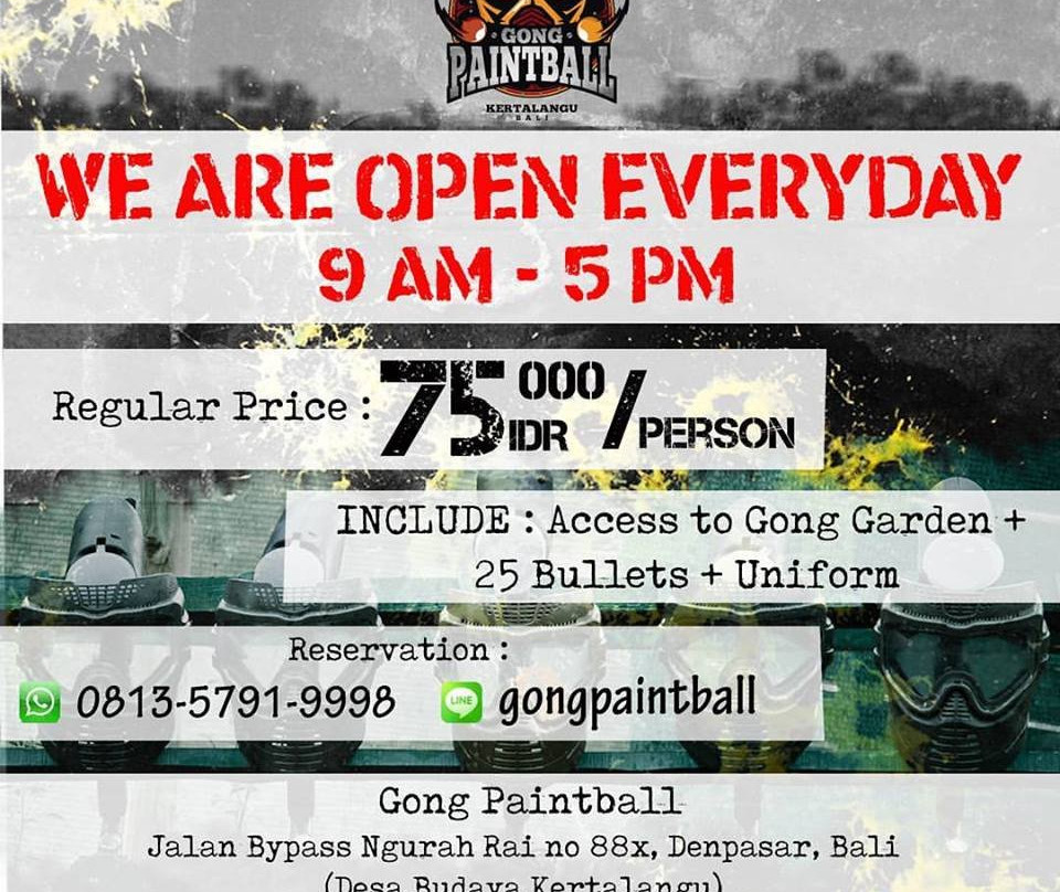 Gong Bali Paintball-登巴萨必去景点