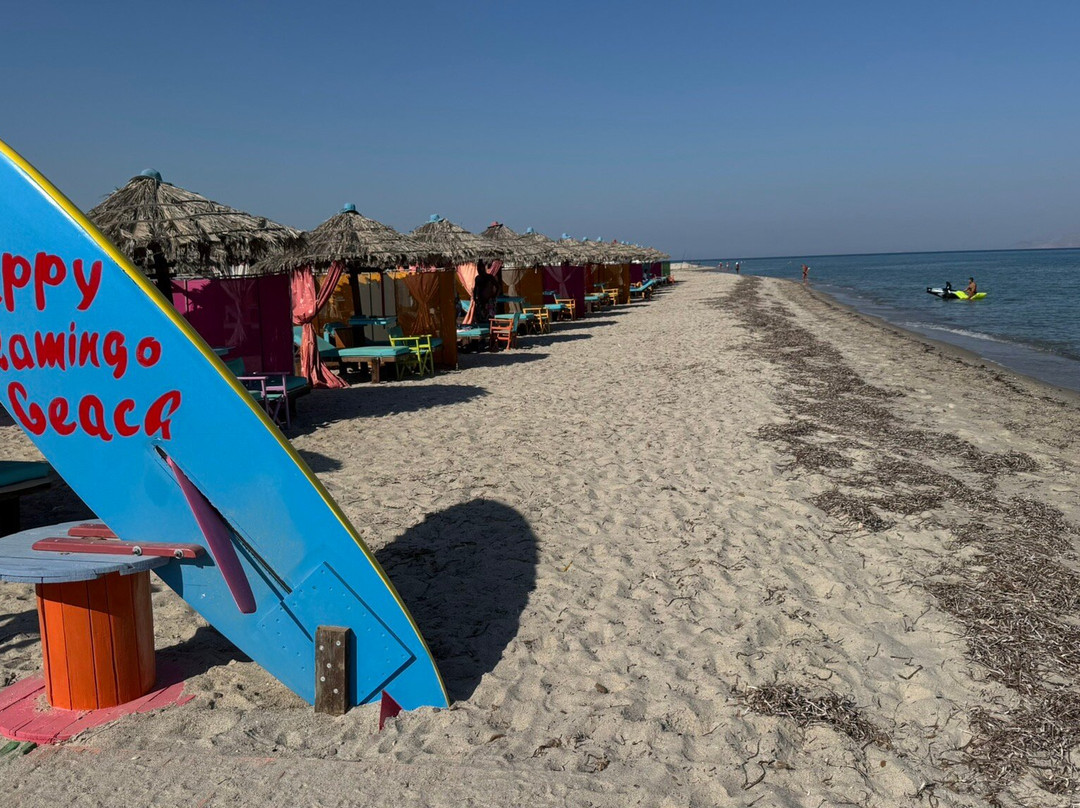 Salt Lake Flamingo Beach-Tigaki必去景点